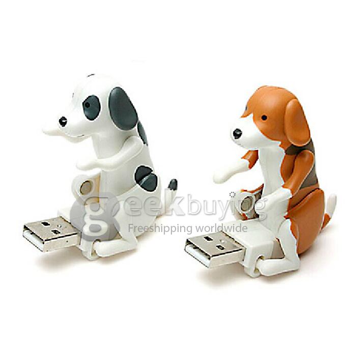 USB Powered Funny Cute Stress Relieving Humping Spot Dog Toy - Brown + Chocolate + White