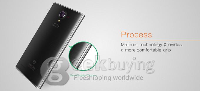 KINGZONE N3 5.0Inch IPS HD MTK6582 Quad Core 1.3GHz Smartphone Android 4.4 1GB 8GB 13.0MP 8.0MP NFC Fingerprint Identification FDD-LTE 4G - White