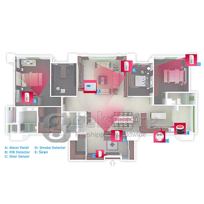 YA-600-GSM PSTN-4 Quad-4-Bands GSM PSTN Wireless Home Security Alarm Burglar System
