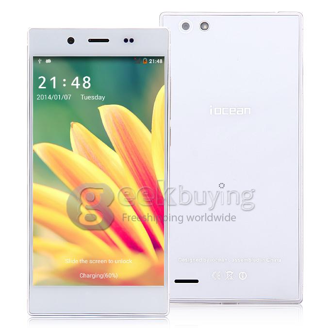 Iocean X8 Mini MTK6582 Quad Core 1.3GHz 5.0 Inch Smartphone Android 4.4.2 1GB RAM 16GB ROM HD IPS Screen OTG - White