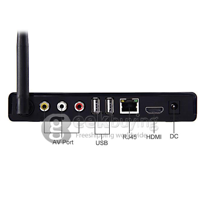TS-T5 Amlogic S805 Android 4.4 Quad Core Mini TV BOX HDMI HDD Player 1G/8G WIFI H.265/HEVC Decoding Miracast - Black