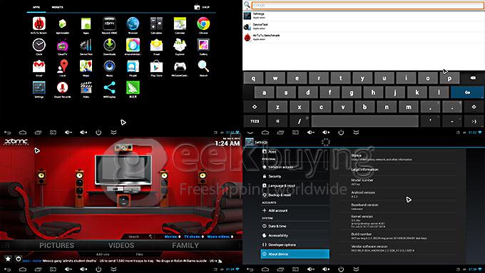 CS918 RK3188T Quad Core Android 4.2 Mini TV Box HDMI HDD Player 1G/8G Bluetooth External Wifi Antenna - Black