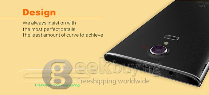 KINGZONE N3 5.0Inch IPS HD MTK6582 Quad Core 1.3GHz Smartphone Android 4.4 1GB 8GB 13.0MP 8.0MP NFC Fingerprint Identification FDD-LTE 4G - White