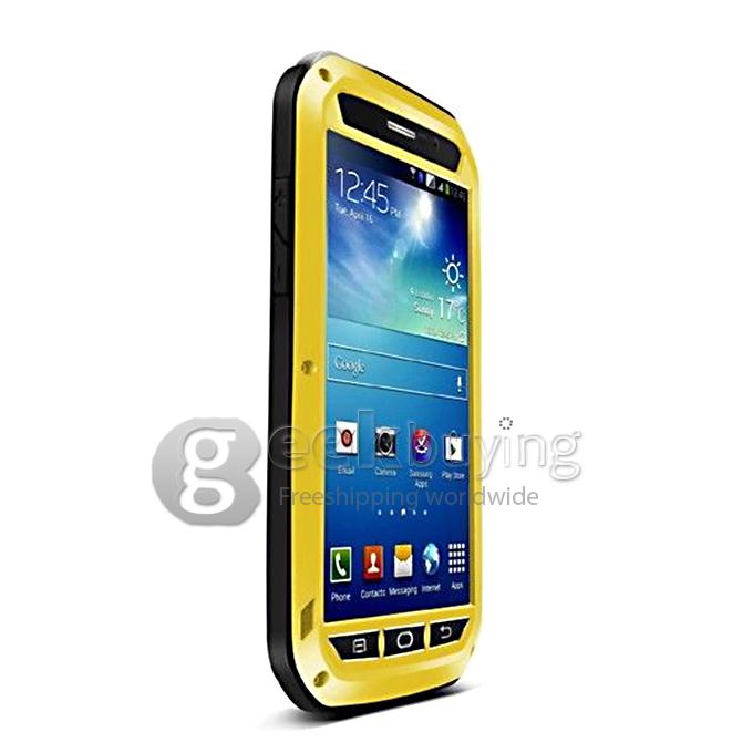 Lovemei Aluminum Powerful Shockproof Gorilla Glass Metal Case Cover for Samsung Galaxy Mega 5.8 - Yellow