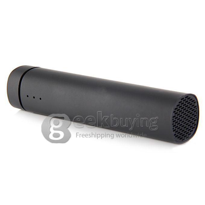 3 IN 1 Portable 4000mAh Power Bank Battery Charger + Speaker + Stand for Smartphone - Black