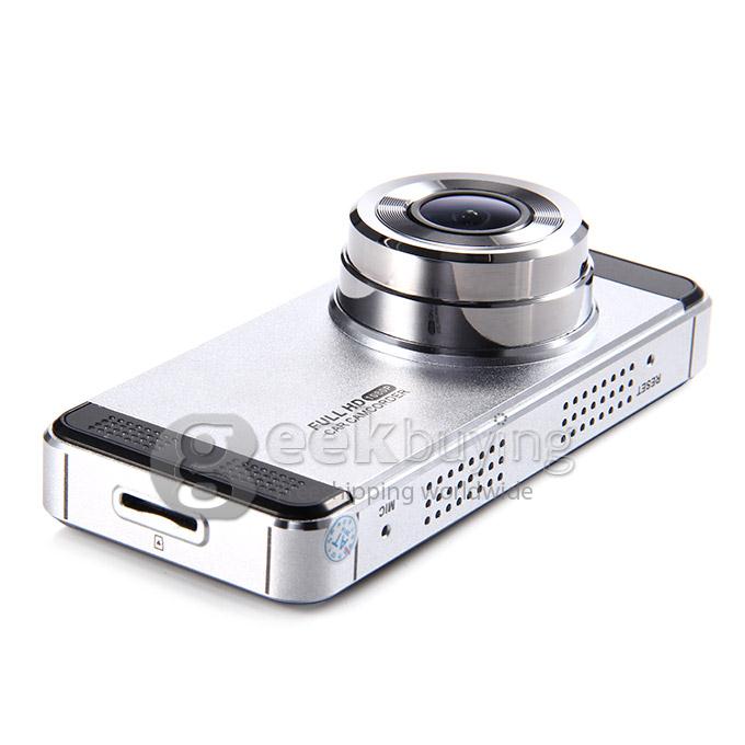 Anytek AT88B Allwinner A10 Car DVR Video Registrator Full HD 170 Degree Wide Angle Dual Camera Parking Guard SOS Car Camcorder -Silvery