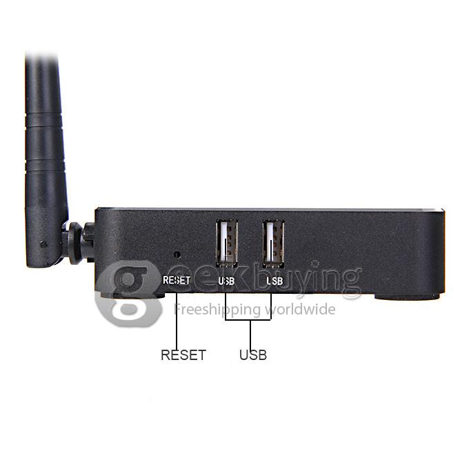 M8S RK3188 Quad Core 1.4GHz Android 4.4 Mini TV BOX HDMI HDD Player 2G/16G WIFI 2.0mp Camera Bluetooth - Black