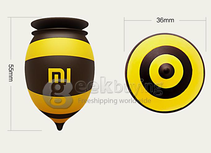 Xiaomi Cute Silicone Bee Shape Phone Holder Stand with Suction Cup - Yellow + Black