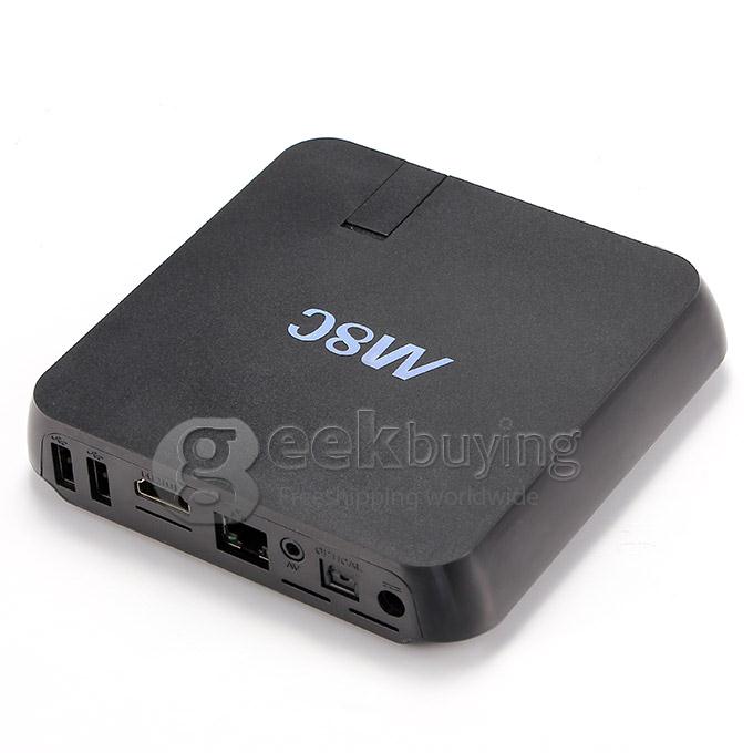 M8C Amlogic S802 Quad-core 2.0GHz Android 4.4 Mini TV BOX HDMI HDD Player 2G/8G 2.4G/5G WIFI 5.0mp Camera Mic External 3G DLNA - Black