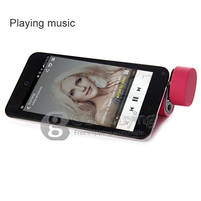 3 IN 1 Portable 4000mAh Power Bank Battery Charger + Speaker + Stand for Smartphone - Yellow