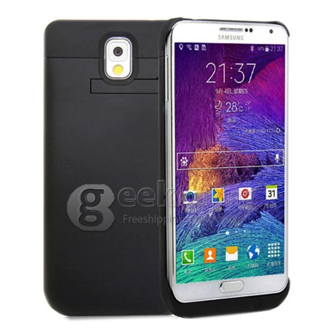 3800mAh Power Bank Charger Pack Backup Battery Case for Samsung Galaxy Note4 N9100 - Black