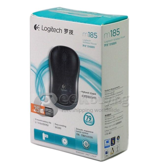 Logitech M185 Comfortable 1000DPI 2.4GHz Wireless Mouse for PC Notebook - Blue