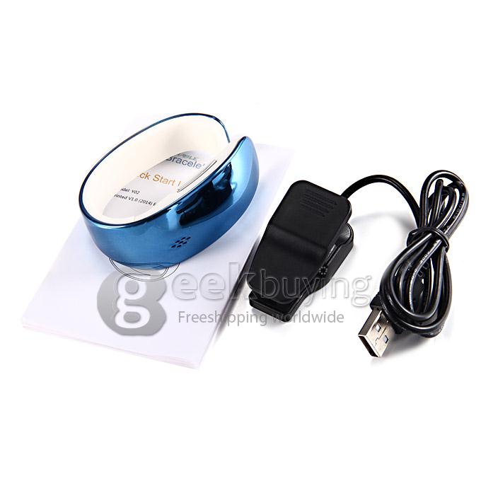 Y02 Women LCD Bluetooth 3.0 Smart Bracelet Wrist Watch for Samsung Android Phone Call/SMS Remind Remote Camera - Blue