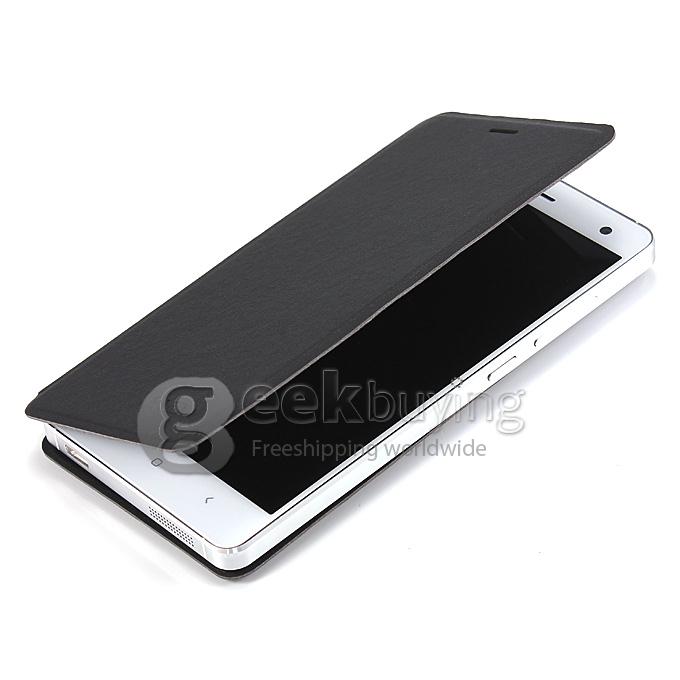 Gift Box with NO.1 MI4 Leathr Case Tempered Glass Silicone Case 3 in 1