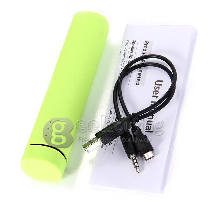 3 IN 1 Portable 4000mAh Power Bank Battery Charger + Speaker + Stand for Smartphone - Green
