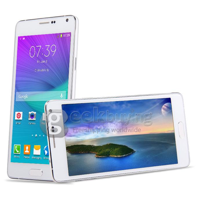 N910C 5.5 inch 960*540 HD MTK6582 Quad Core 1.3GHz Android 4.4 1GB 8GB Smartphone Dual Cameras Wifi 3G - White
