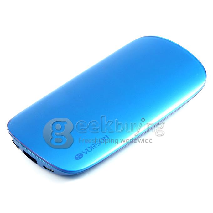 Vorson SHELL II 6000mAh USB Mobile Power Bank External Battery 2.1A for Smartphone Tablet - Blue
