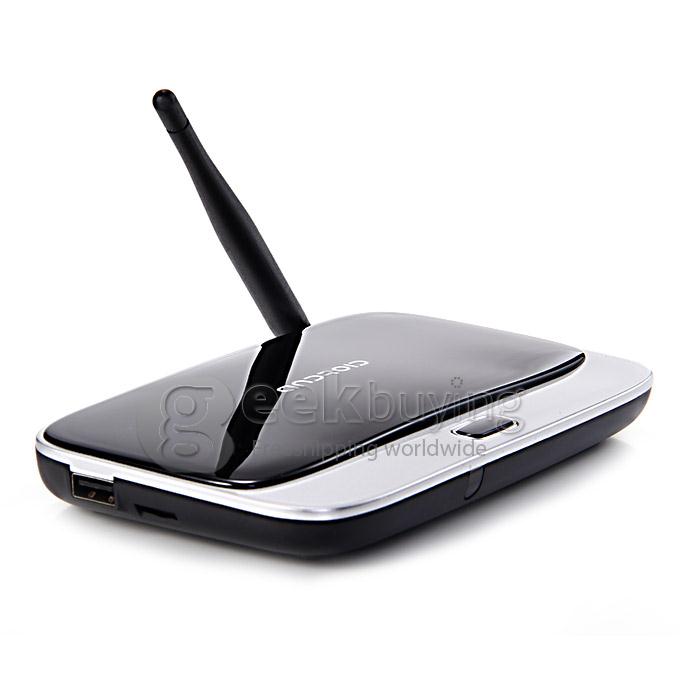 CS918 RK3188T Quad Core Android 4.2 Mini TV Box HDMI HDD Player 1G/8G Bluetooth External Wifi Antenna - Black