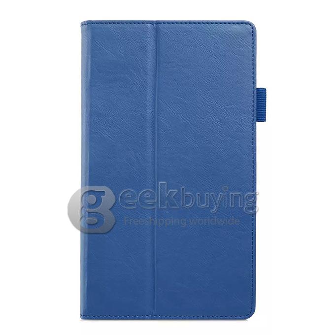 Wake/Sleep Ultra-Thin Fold Leather Case Cover for Sony Xperia Z3 Tablet Compact - Blue