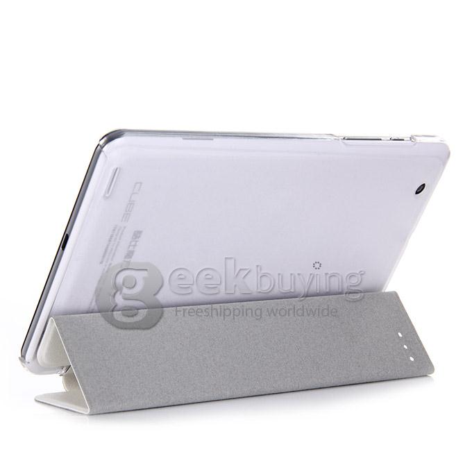 High Quality PU Leather Stand Case for Cube T7 8 Inch Tablet PC - White