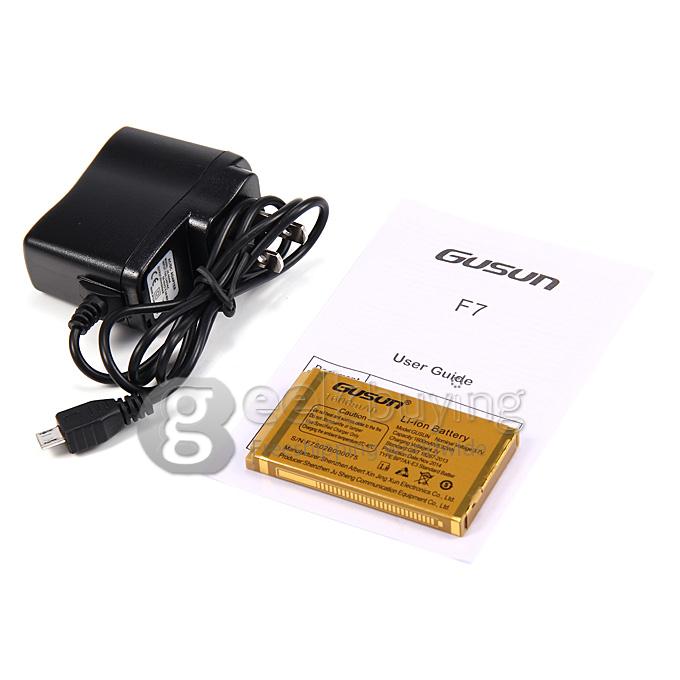 GUSUN F7 Ultra-thin MT6260M 0.3MP Flashlight Dual SIM Old Man Mobile Phone for Senior Citizen - White