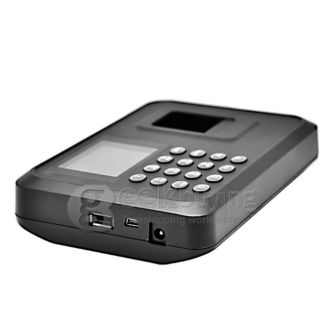 A6 2.4 TFT Fingerprint Time Attendance Clock Employee Payroll Recorder USB - Black