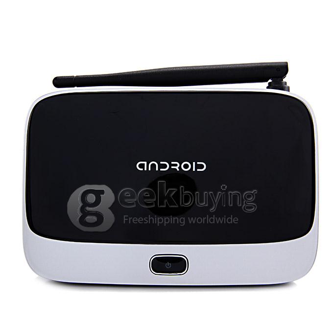 CS918 RK3188T Quad Core Android 4.2 Mini TV Box HDMI HDD Player 1G/8G Bluetooth External Wifi Antenna - Black