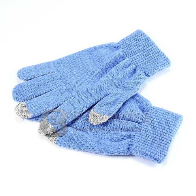 Unisex Magic Capacity Touch Screen Gloves Texting Stretch Winter Knit for Smartphone Iphone Tablet - Blue