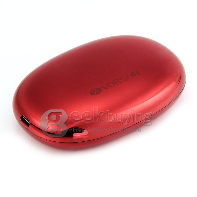 Vorson Pebble II 4000mAh Power Bank External Battery 1.5A with Digital Display for iPhone Smartphone Tablet - Red