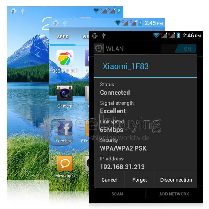 H-mobile F3 MTK6572 Dual Core 1.0GHz Smartphone 3.5Inch 2.0MP Android 4.2 OS Bluetooth WIFI with Leather Sheath - White
