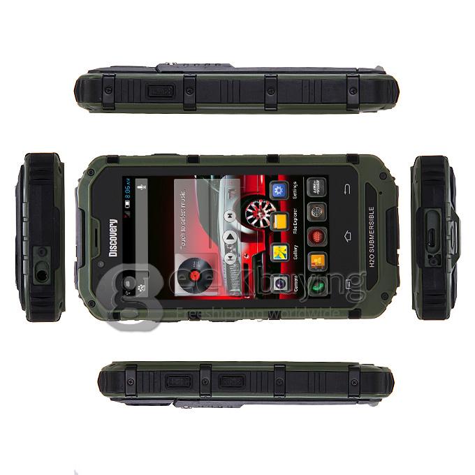 Discovery V6 MTK6572 Dual Core 4.0 Inch Android 4.2 Rugged 3G Smartphone 4GB ROM IPS IP68 Waterproof Shockproof - Green