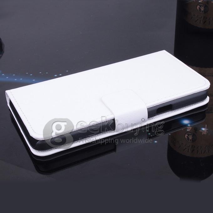 Protective Hard Cover Flip Stand Leather Case for MyPhone Agua Rio -White