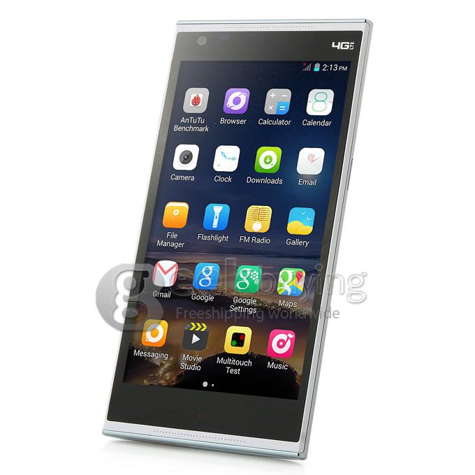 KINGZONE N3 5.0Inch IPS HD MTK6582 Quad Core 1.3GHz Smartphone Android 4.4 1GB 8GB 13.0MP 8.0MP NFC Fingerprint Identification FDD-LTE 4G - White