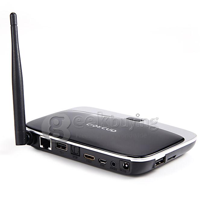 CS918 RK3188T Quad Core Android 4.2 Mini TV Box HDMI HDD Player 1G/8G Bluetooth External Wifi Antenna - Black