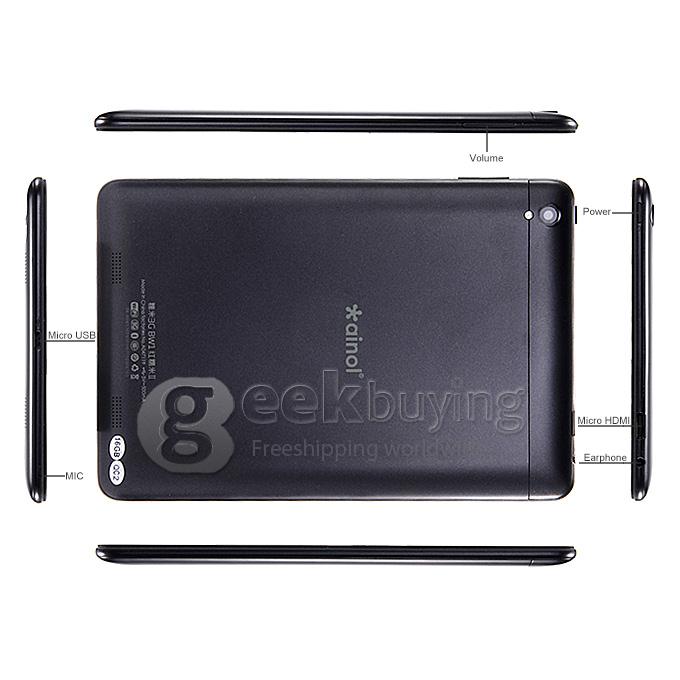 Ainol Novo BW1 II 3G Phone MTK8382 Quad Core 7.85 Inch Tablet PC Android 4.2 OS 16GB ROM GPS BT - Black