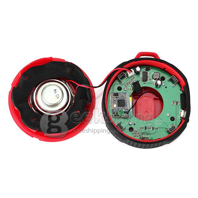 C6 Mini Waterproof Wireless Bluetooth Speaker Shower Car Handsfree Receive Call & Music with Sucker - Red