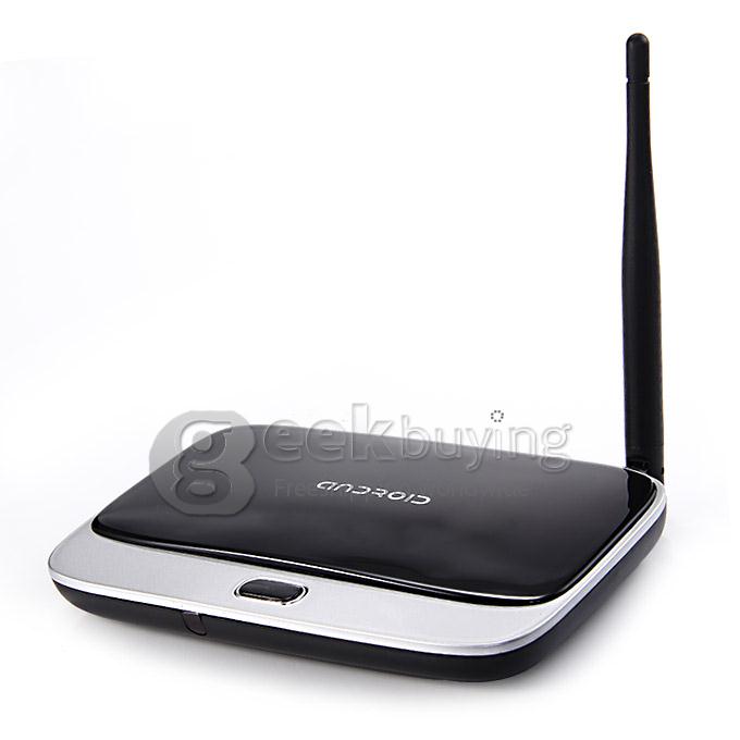 CS918 RK3188T Quad Core Android 4.2 Mini TV Box HDMI HDD Player 1G/8G Bluetooth External Wifi Antenna - Black