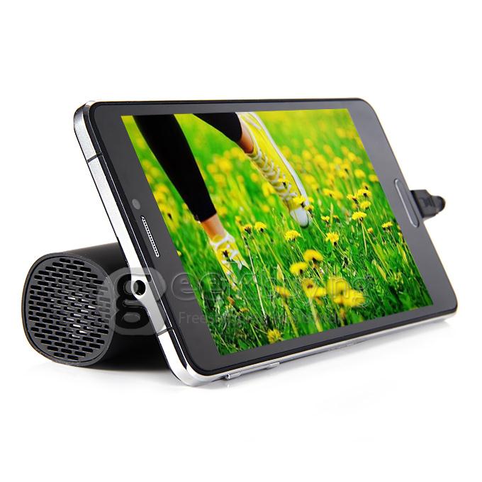 3 IN 1 Portable 4000mAh Power Bank Battery Charger + Speaker + Stand for Smartphone - Black