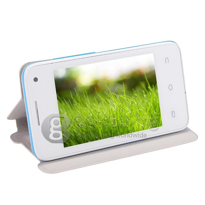 H-mobile F3 MTK6572 Dual Core 1.0GHz Smartphone 3.5Inch 2.0MP Android 4.2 OS Bluetooth WIFI with Leather Sheath - White