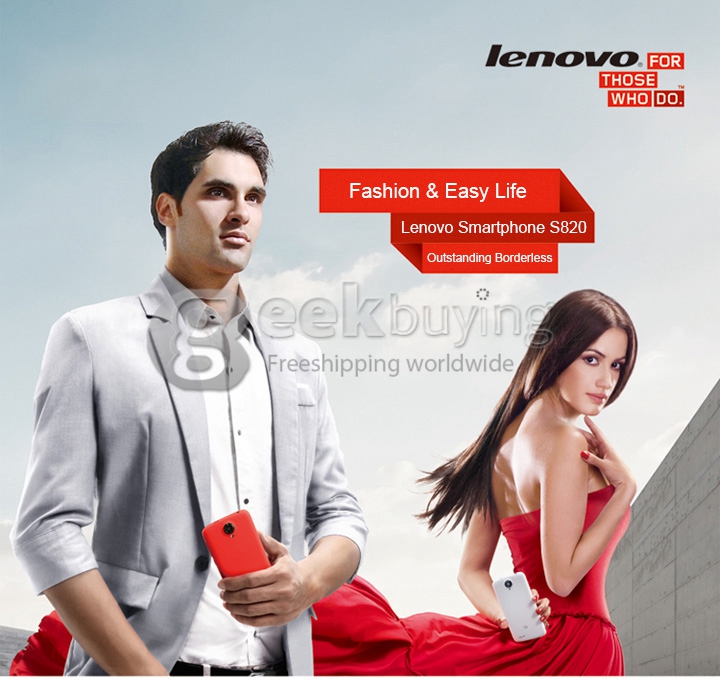 lenovo S820 4.7Inch MTK6589 Quad core Smartphone IPS HD Retina Screen 1GB RAM 4GB ROM Android 4.2 OS GPS 3G - White