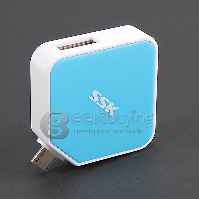 SSK SCRM068 Card Reader Delock OTG SD + Micro SD + USB