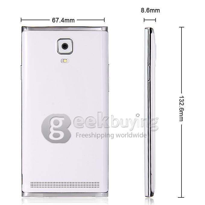 MG7 MTK6572W Dual Core 1.3GHz 4.5 Inch Smartphone Android 4.4 2GB ROM 3G WiFi Dual Cameras Dual SIM - White