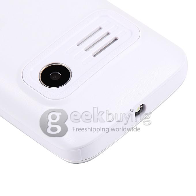 GUSUN F7 Ultra-thin MT6260M 0.3MP Flashlight Dual SIM Old Man Mobile Phone for Senior Citizen - White