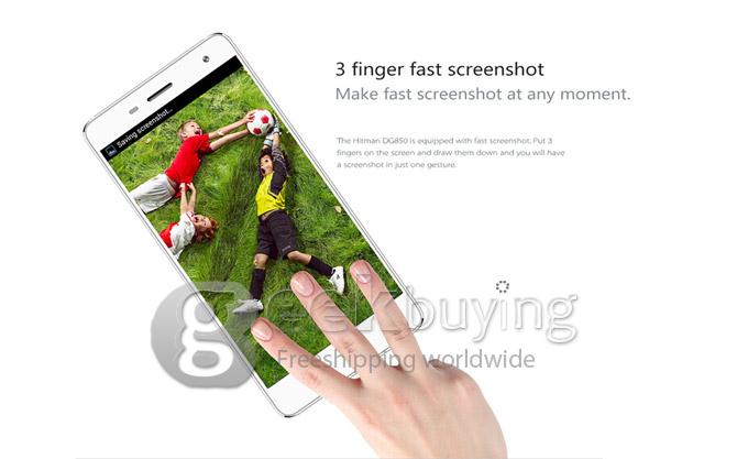 DOOGEE Hitman DG850 MTK6582 Quad Core 5.0inch Smartphone Android 4.2 1GB 16GB ROM 13.0+8.0MP Camera MI4 Style IPS OGS - White