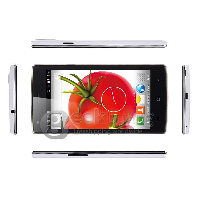 Mpie F1+ 5.0 Inch 854 x 480 pixels MTK6582 Quad Core 1.3GHz Smartphone Android 4.4 4GB ROM 3G GPS - White