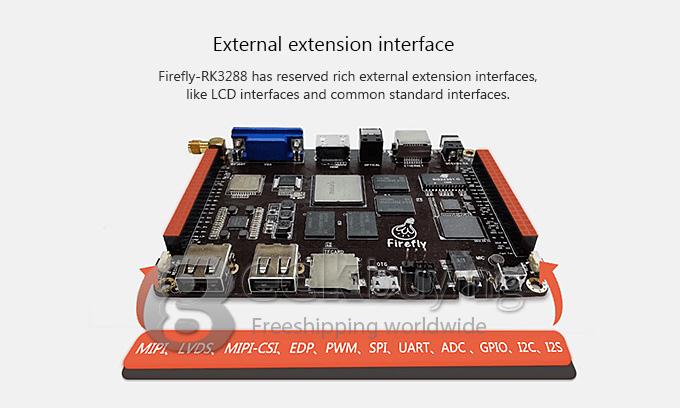 Firefly RK3288 Quad Core Cortex-A17 Processors Development Board 2G/16G Android Ubuntu Dual System 2.4G/5G WIFI HDMI 2.0 Bluetooth 1000M Ethernet