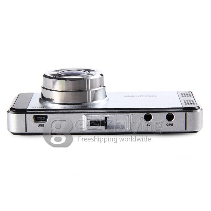 Anytek AT88B Allwinner A10 Car DVR Video Registrator Full HD 170 Degree Wide Angle Dual Camera Parking Guard SOS Car Camcorder -Silvery