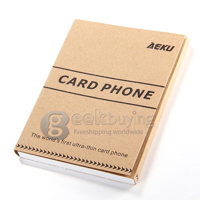 Qmart Q1 4.0mm Ultra Thin Slim 1.0 inch MTK Single Core Mini Pocket Card Cell Phone Bluetooth Built-in Battery - Golden