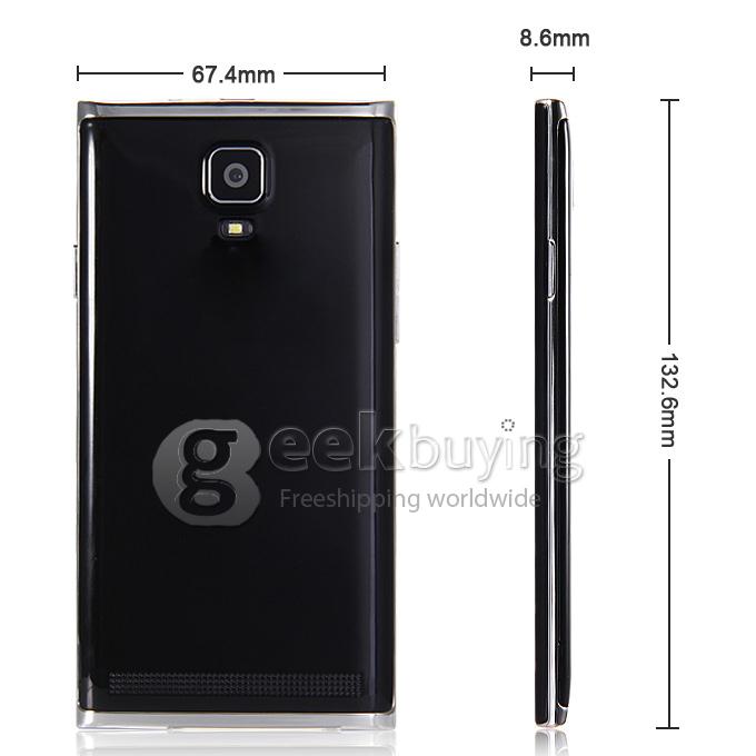 MG7 MTK6572W Dual Core 1.3GHz 4.5 Inch Smartphone Android 4.4 2GB ROM 3G WiFi Dual Cameras Dual SIM - Black