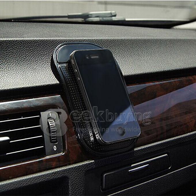 Anti-Slip Washable Reusable Car Magic Sticky Pad for Mobile PDA MP3 MP4 Player in Car Use - Black